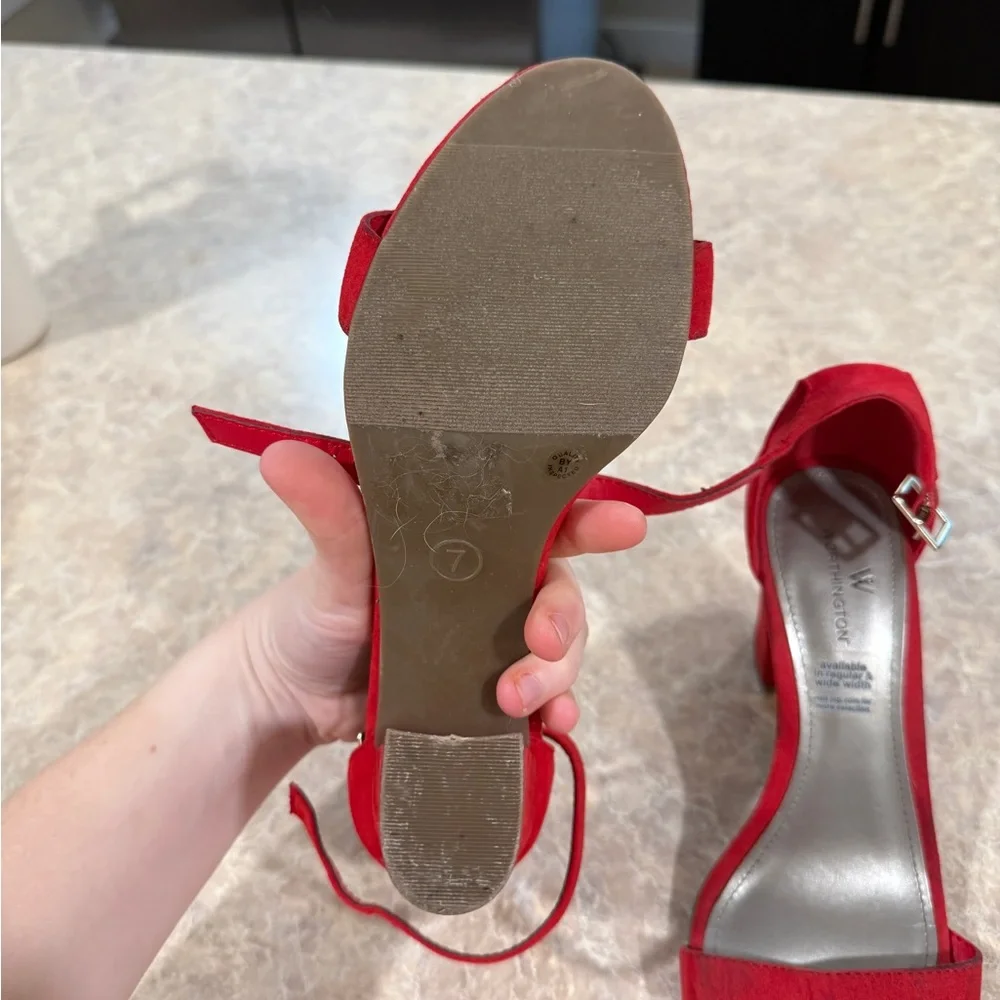 Worthington Vibrant Red Heels - Picture 2 of 4